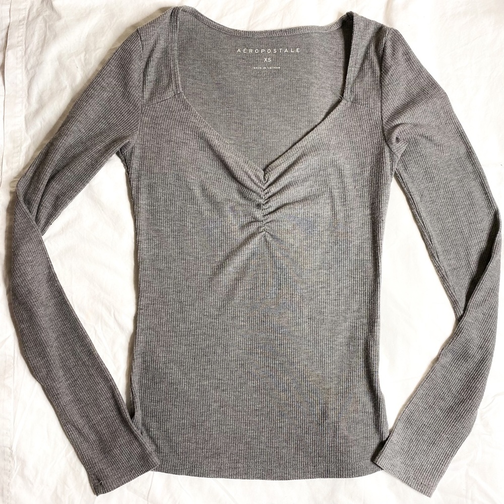 AEROPOSTALE Long Sleeve Ribbed Tee